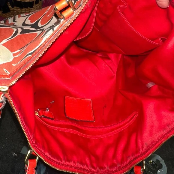 Coach Vibrant Poppy Tote - Picture 6 of 11